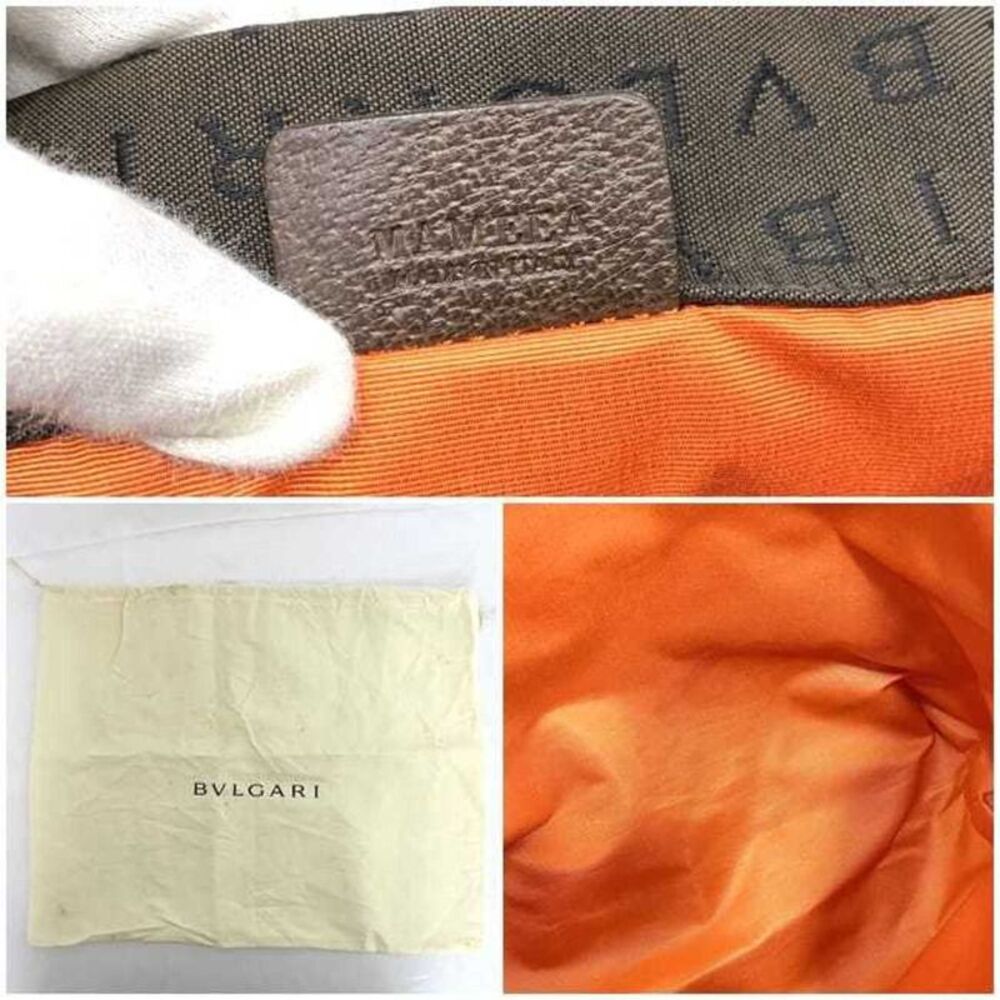 Bulgari Logo Mania Brown Canvas Tote Bag (Pre-Owned) - Picture 6 of 11